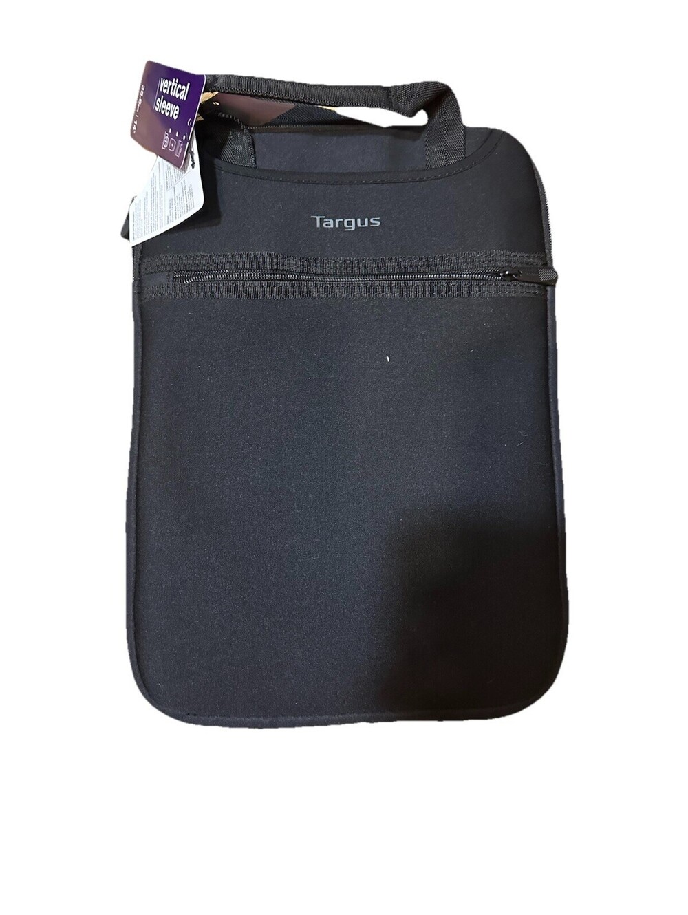 Targus Vertical Sleeve 141"-Laptop Case w/Hideaway Handles, F. Pocket-BLACK-NEW